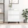 Sideboard High Gloss White 60x35x70 cm Engineered Wood Colour high gloss white Quantity in Package 1 