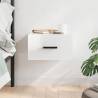 Wall-mounted Bedside Cabinet High Gloss White 35x35x20 cm Colour high gloss white Quantity in Package 1 Number of 