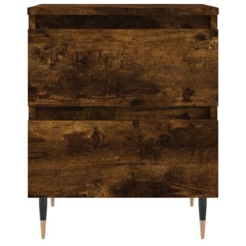 Smoked Oak Bedside Cabinets - 2 pcs, Stylish & Durable