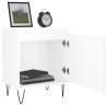 Elegant High Gloss White Bedside Cabinets - 2 pcs, 40x30x50 cm