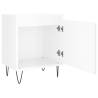 Elegant High Gloss White Bedside Cabinets - 2 pcs, 40x30x50 cm