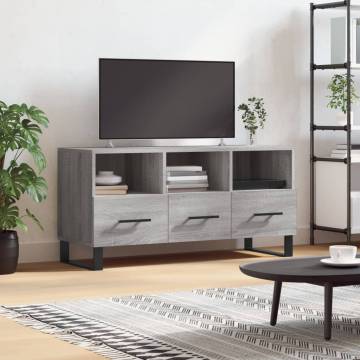 Stylish Grey Sonoma TV Cabinet - 102x36x50 cm