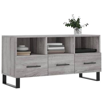 Stylish Grey Sonoma TV Cabinet - 102x36x50 cm