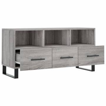 Stylish Grey Sonoma TV Cabinet - 102x36x50 cm