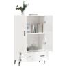 Stylish Highboard High Gloss White - 69.5x31x115 cm