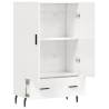 Stylish Highboard High Gloss White - 69.5x31x115 cm