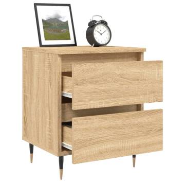 Elegant Sonoma Oak Bedside Cabinets – 2 pcs | Hipomarket