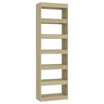 Book Cabinet/Room Divider Sonoma Oak - 60x30x198 cm