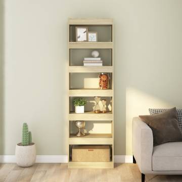 Book Cabinet/Room Divider Sonoma Oak - 60x30x198 cm