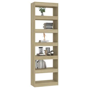 Book Cabinet/Room Divider Sonoma Oak - 60x30x198 cm