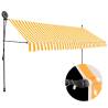 Manual Retractable Awning with LED 350 cm White and Orange Colour orange Quantity in Package 1 Width 350 cm 