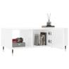 Elegant High Gloss White Coffee Table - 102x50x40 cm