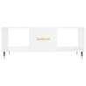 Elegant High Gloss White Coffee Table - 102x50x40 cm