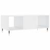 Elegant High Gloss White Coffee Table - 102x50x40 cm