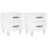 High Gloss White Bedside Cabinets - Set of 2 | Hipo Market