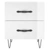 High Gloss White Bedside Cabinets - Set of 2 | Hipo Market