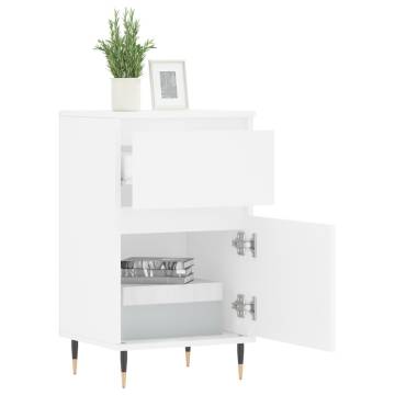 Stylish White Sideboard | 40x35x70 cm Engineered Wood