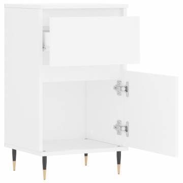 Stylish White Sideboard | 40x35x70 cm Engineered Wood