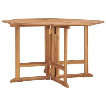 5 Piece Folding Outdoor Dining Set - Solid Teak Wood