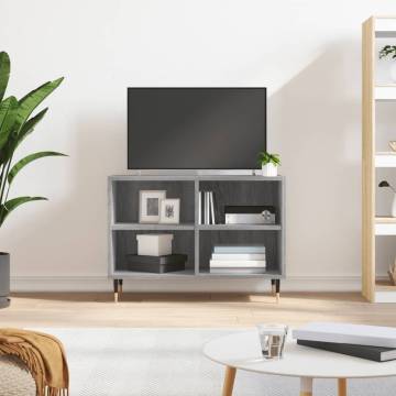 Stylish Grey Sonoma TV Cabinet - Ample Storage & Sturdy Design