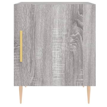 Stylish Grey Sonoma Bedside Cabinets - Set of 2 | Hipo Market