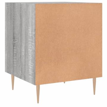 Stylish Grey Sonoma Bedside Cabinets - Set of 2 | Hipo Market