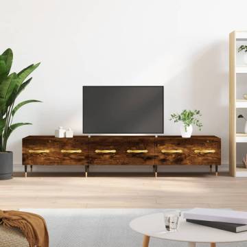 Stylish Smoked Oak TV Cabinet - 150x36x30 cm | HIPO Market