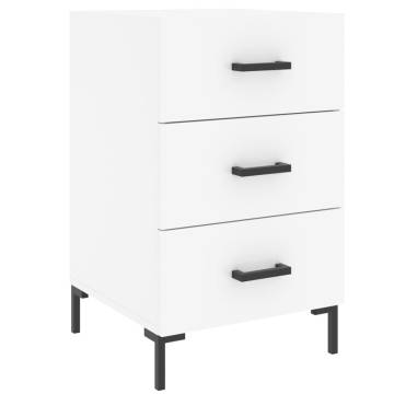 Stylish White Bedside Cabinet - 40x40x66 cm | Hipo Market