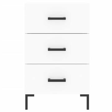 Stylish White Bedside Cabinet - 40x40x66 cm | Hipo Market