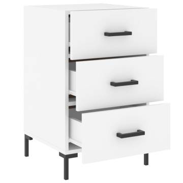 Stylish White Bedside Cabinet - 40x40x66 cm | Hipo Market