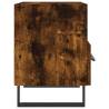 Modern Smoked Oak Bedside Cabinet - 40x35x47.5 cm