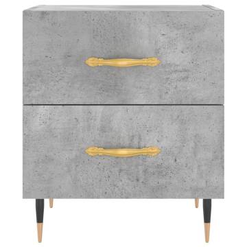 Modern Bedside Cabinets - 2 pcs Concrete Grey | Hipo Market