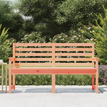 Classic Garden Bench - Solid Douglas Wood, 159.5x48 cm