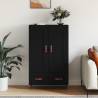 Highboard Black 69.5x31x115 cm Engineered Wood Colour black Quantity in Package 1 