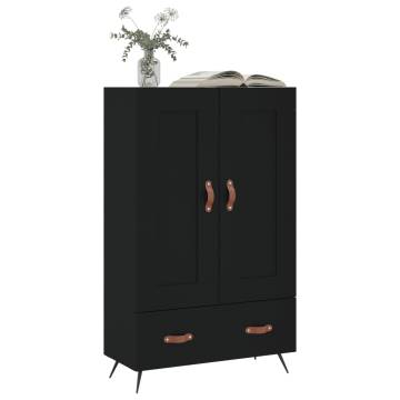 Highboard Black 69.5x31x115 cm - Stylish Engineered Wood Storage