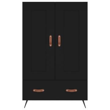 Highboard Black 69.5x31x115 cm - Stylish Engineered Wood Storage