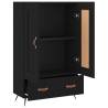 Highboard Black 69.5x31x115 cm - Stylish Engineered Wood Storage