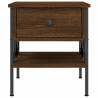 Stylish Brown Oak Bedside Table - 40x42x45 cm