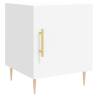 Modern White Bedside Cabinet 40x40x50 cm - Engineered Wood