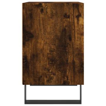 Elegant Smoked Oak Bedside Cabinet - 40x30x50 cm | HipoMarket