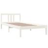 White Solid Wood Bed Frame 90x200 cm | Modern Bedroom Furniture