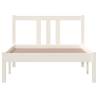 White Solid Wood Bed Frame 90x200 cm | Modern Bedroom Furniture