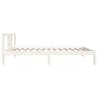 White Solid Wood Bed Frame 90x200 cm | Modern Bedroom Furniture