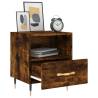 Stylish Smoked Oak Bedside Cabinets - Set of 2