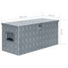 Aluminium Box 90.5x35x40 cm Silver - Durable & Lightweight Storage