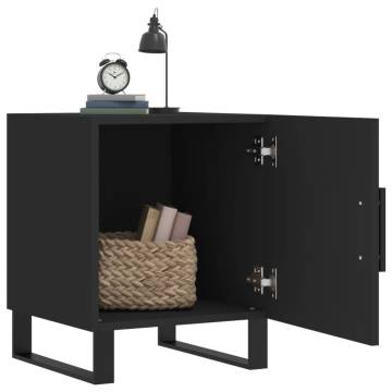 Stylish Black Bedside Cabinets - Set of 2 | Hipomarket