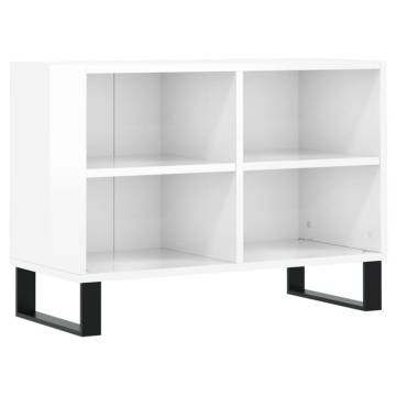 Stylish High Gloss White TV Cabinet - 69.5x30x50 cm