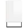 Stylish High Gloss White TV Cabinet - 69.5x30x50 cm