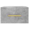 Wall-mounted Bedside Cabinets - Concrete Grey - 2 Pcs