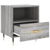 Stylish Grey Sonoma Bedside Cabinet - 40x35x47.5 cm